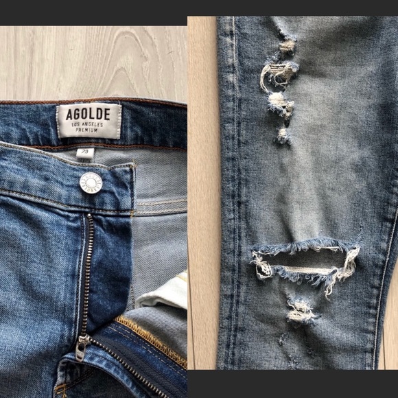 AGOLDE Sophie crop distressed skinny jean size 29 FINAL PRICE DROP. NO OFFERS - Picture 4 of 4